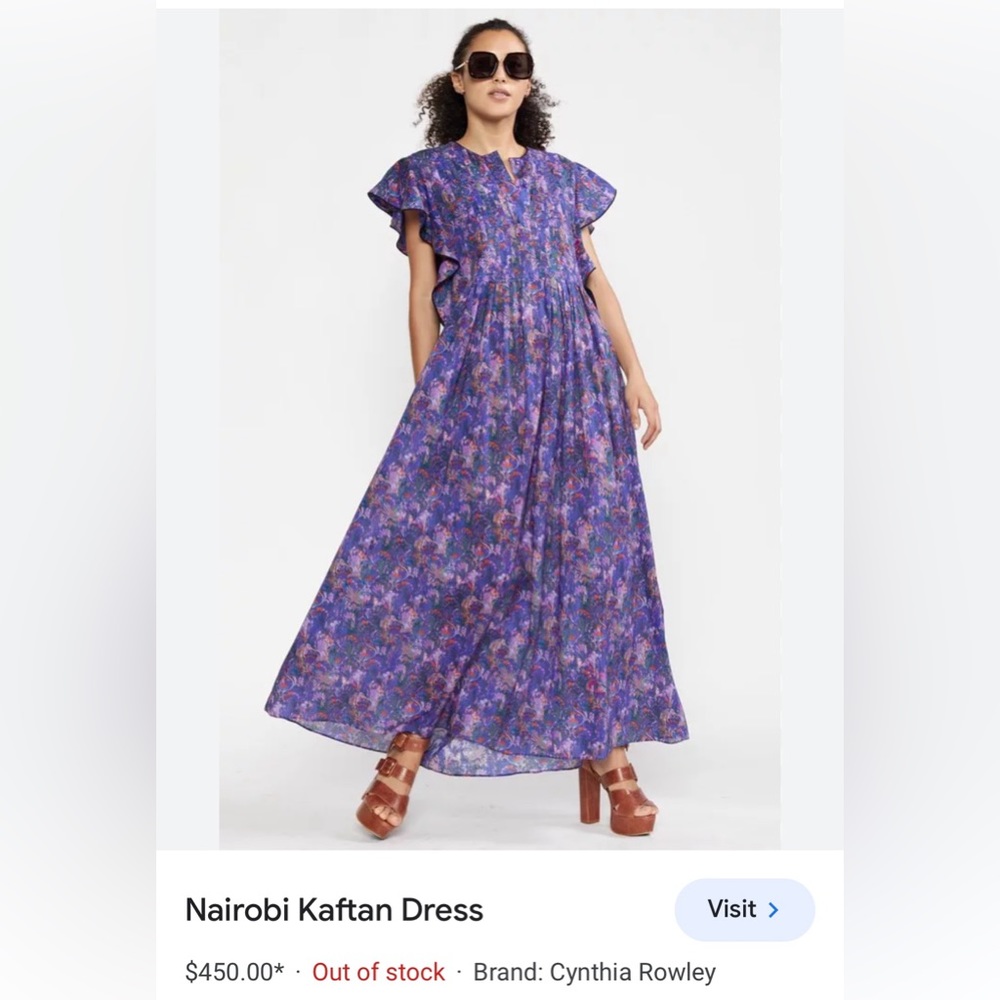 Cynthia Rowley Nairobi Maxi Dress - Size L